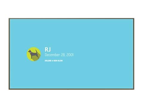 Image of a Memorial wall example dog, RJ